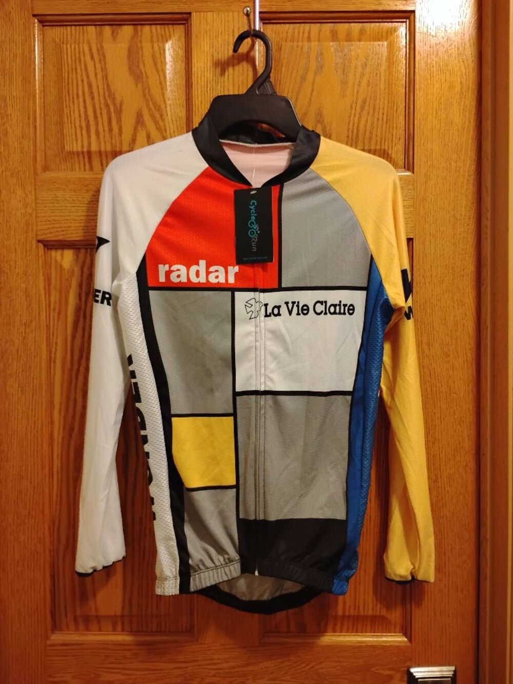 La Vie Claire Radar Wonder Cycling Long Sleeve Jersey Youth Size L /Women Size S